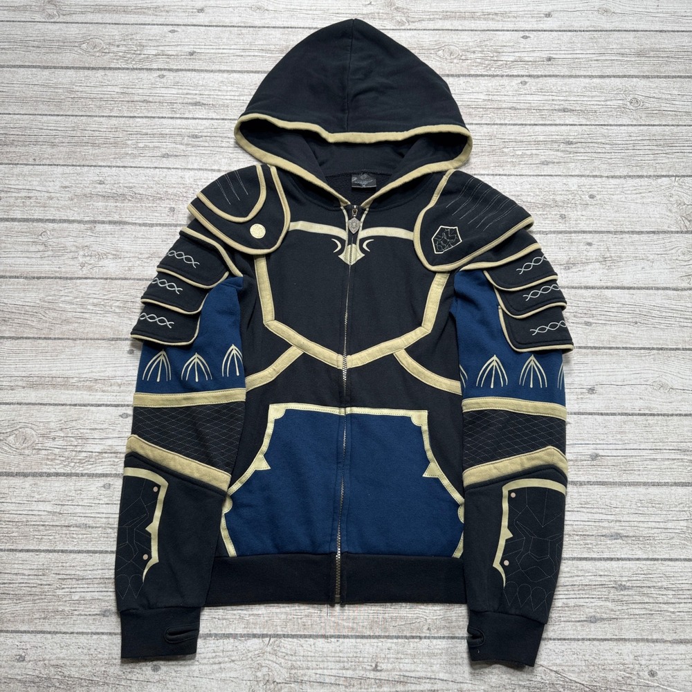 Blizzard World of Warcraft Hoodie Men's Medium Black Anduin Wrynn Alliance Armor